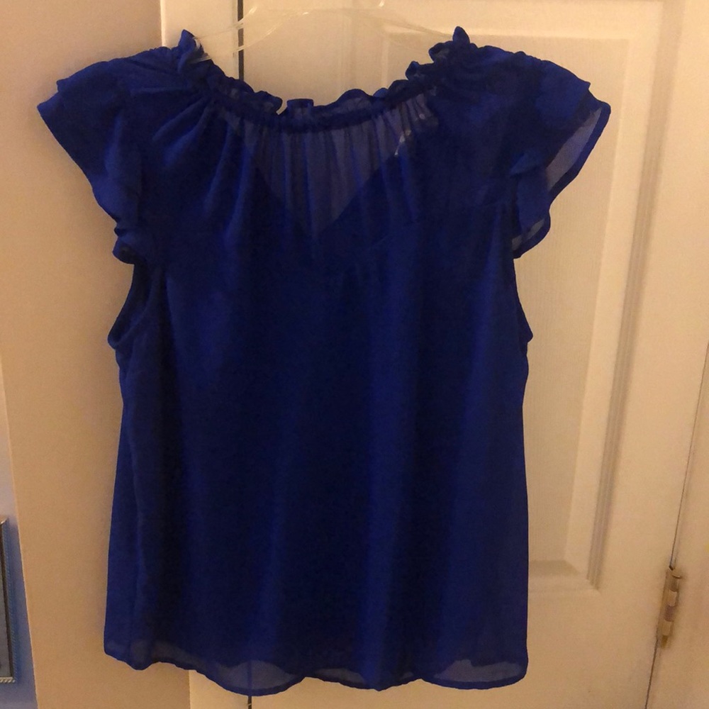 Monteau cornflower blue blouse size medium
